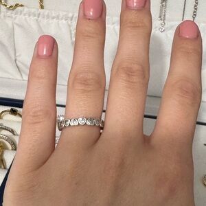 Silver heart ring